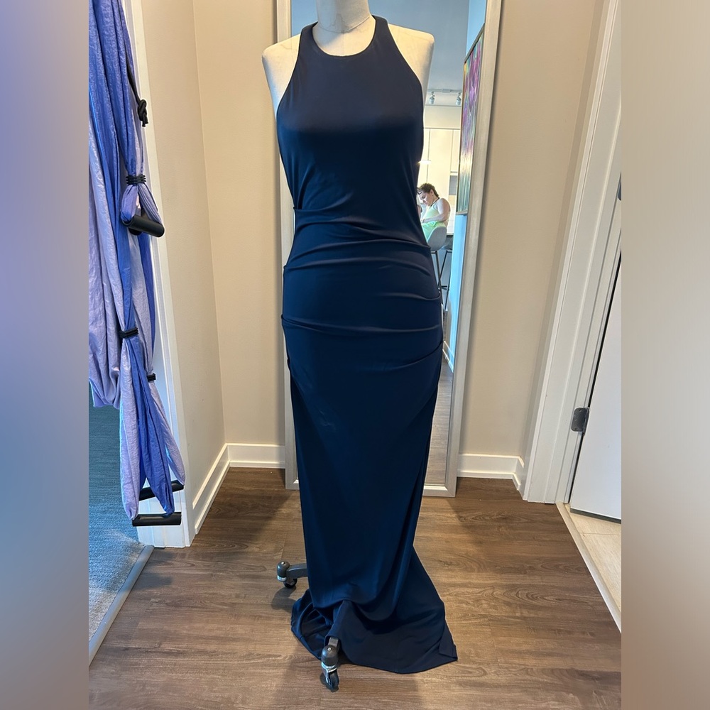 Nicole Miller Full Length Maxi Dress in a Navy Blue - XS